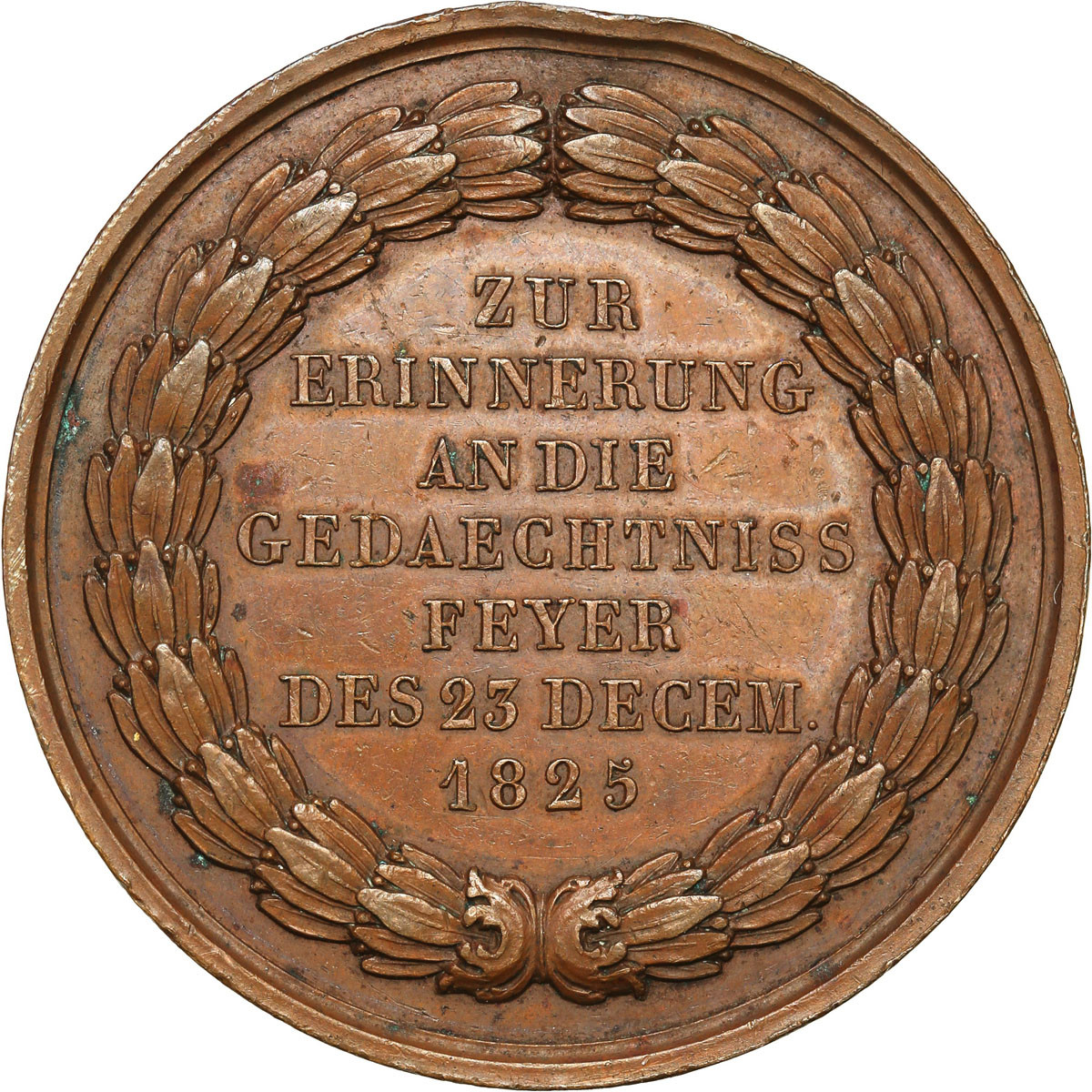 Rosja. Aleksander I. Medal 1825 na śmierć Aleksandra I, Berlin - RZADKI